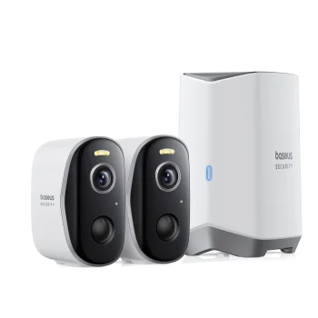 Baseus Security N1 Plus 2K Outdoor Camera Kit (2 Cameras), White