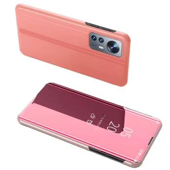 Atverčiamasis dėklas Xiaomi 12 Lite Clear View Case, rožinis