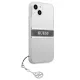 Guess iPhone 13 mini dėklas 4G Gray Strap Charm, permatomas