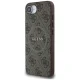 Guess 4G Ring Classic Logo MagSafe dėklas telefonui Apple iPhone 16e, rudas