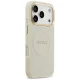 Guess Peony Hot Stamp MagSafe dėklas iPhone 17 Pro telefonui, smėlio spalvos