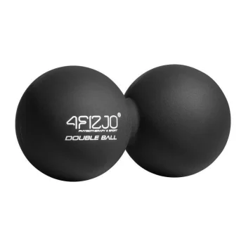Dvigubas masažo kamuoliukas 4Fizjo Lacrosse Ball, juodas