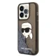 Karl Lagerfeld Glitter Karl\'s Head dėklas skirtas iPhone 14 Pro Max, juodas