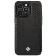 BMW Leather Diamond Pattern MagSafe Case for iPhone 14 Pro, Black