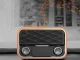 Nešiojamas retro radijas ir Bluetooth garsiakalbis AUX, rudas