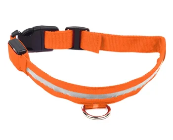 LED Glowing Collar for Dogs and Cats, Size S, Orange