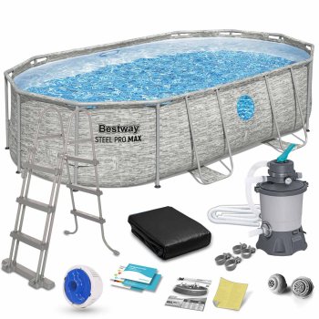 Bestway 56946 karkasinis baseinas, 488x305x107 cm, 11 dalių rinkinys