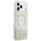 Guess Resin Bottom Glitter MagSafe dėklas skirtas iPhone 18 Pro Max / 17 Pro Max, auksinis