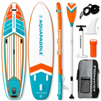 AquaPaddle Navigator SUP irklentė, 355x82x15 cm, oranžinė/žalia