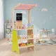 Ecotoys HM328234 medinė parduotuvė vaikams su terminalu ir svarstyklėmis