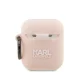 Karl Lagerfeld Silicone Karl Head 3D dėklas AirPods 1/2, Rožinis