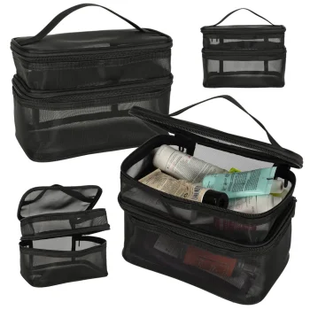 Foldable Travel Toiletry Bag / Organizer XXL, Black