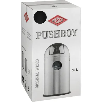Šiukšliadėžė Wesco Pushboy 50 l, matinė juoda