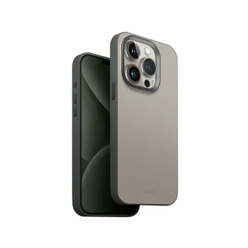 Uniq Lyden DS Magclick Charging dėklas iPhone 15 Pro 6.1", smėlio ir žalios spalvos