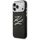 Karl Lagerfeld IML Glitter KL Diamond Logo Phone Case Cover iPhone 17 Pro Max - Black
