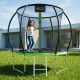 4Fizjo PRO vaikiškas sodo batutas su apsauginiu tinklu, 183 cm (6FT), žalias/juodas