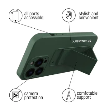 Dėklas su kojele Wozinsky Kickstand Case skirtas Samsung Galaxy A32 4G, juodas