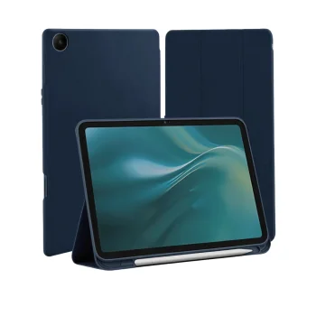 Atverčiamas dėklas Etteri, skirtas Samsung Galaxy Tab A9+ / A11+ 11', tamsiai mėlynas