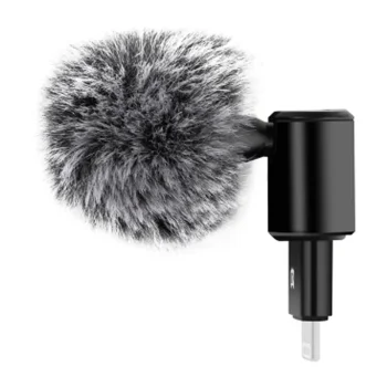 Puluz PU615B visakryptis kondensatorinis mikrofonas telefonams, 8-pin, juodas