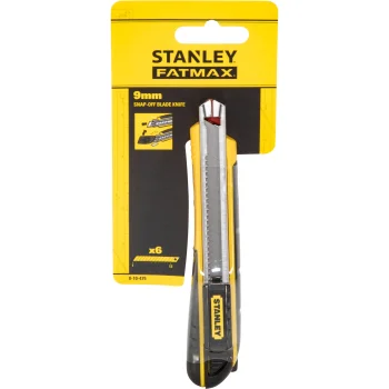 Nulaužiamų ašmenų peilis Stanley FatMax 9 mm su dėtuve 0-10-475
