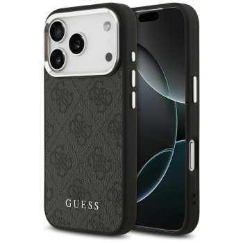 Guess 4G Classic Logo MagSafe dėklas iPhone 17 Pro, juodas