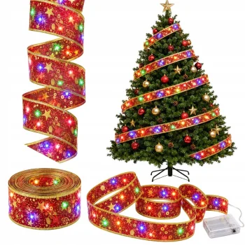 Kalėdinė LED juosta eglutei, 4 m, 40 LED, raudona