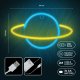LED neoninis šviestuvas Forever Light SATURN, geltonas ir mėlynas