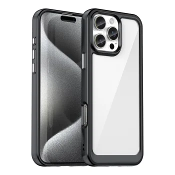 Outer Space Case with Gel Frame for iPhone 16 Pro, Black