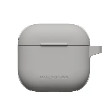 Ausinių dėklas AmazingThing Omni Case skirtas Apple AirPods 4, pilkas