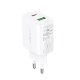 Acefast A25 sieninis įkroviklis USB Type-C / USB-A 20W, baltas