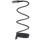 Audi USB-C į USB-C laidas 2.0 60W 20V 3A 1.2m su LCD ekranu - Juodas