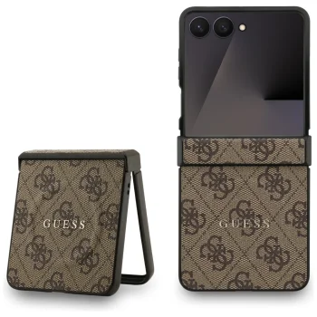 Guess 4G Classic MagSafe Case for Samsung Galaxy Z Flip 7 Brown
