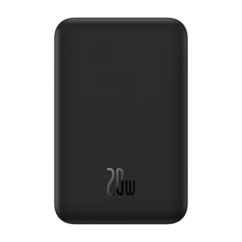 Išorinė baterija Baseus Magnetic Mini 20000 mAh 20W, juoda su USB-C laidu