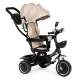 ECOTOYS 4-in-1 Toddler Tricycle with Rotating Seat and Push Handle, Beige