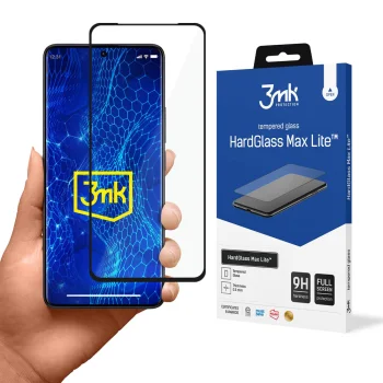 3mk HardGlass Max Lite apsauginis stiklas Xiaomi Redmi Note 13 Pro+, juodas