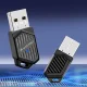 Dvigubo dažnio USB Wi-Fi 6 ir Bluetooth 5.4 adapteris Wozinsky WAX-900, juodas