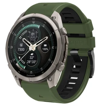 Tech-Protect Iconband Pro strap for Garmin Fenix 51 mm, green and black