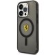 Ferrari Translucent dėklas iPhone 14 Pro Max telefonui su MagSafe, juodas