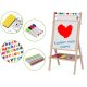 Ricokids Double-Sided Magnetic and Chalk Board for Kids with Accessories