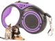 Retractable Dog Leash with Lock, 5m (up to 15kg), Purple