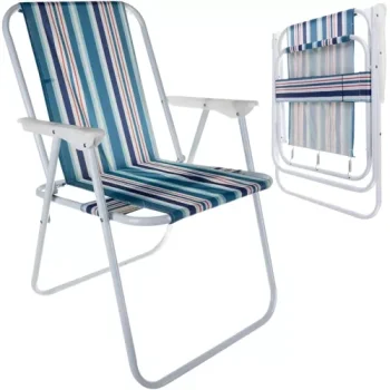 Trizand Bergamo Folding Camping Chair, Blue