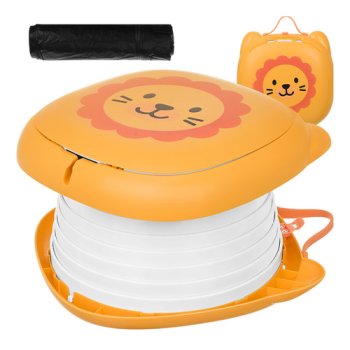 Portable Travel Potty for Kids Kruzzel Foldable Lion, Yellow