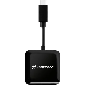 Atminčių kortelių skaitytuvas Transcend TS-RDC3 USB-C 3.2 Gen 1, juodas