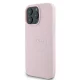 Guess iPhone 16 Pro dėklas Grained Ring MagSafe, rožinis