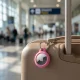 Apsauginis dėklas su karabinu Apple AirTag 1/2 Tech-Protect Rough, rožinis
