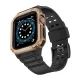 „Protect Strap Band“ dirželis su dėklu „Apple Watch“ 38/40/41mm, Juodas/Rožinis auksas