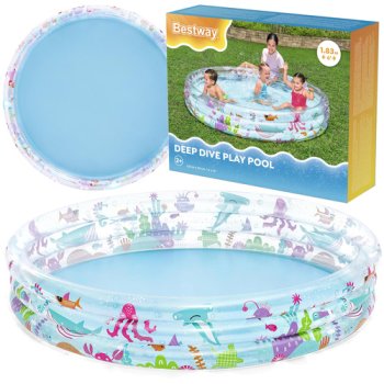 Bestway 51005 pripučiamas baseinas vaikams, 183 x 33 cm