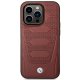 BMW Leather Seats Pattern MagSafe Dėklas iPhone 14 Pro, Bordo