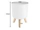 White Plant Pot on Wooden Legs, 14 cm