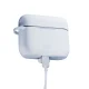 Silikoninis dėklas 3mk Apple AirPods Pro 3 ausinėms, baltas